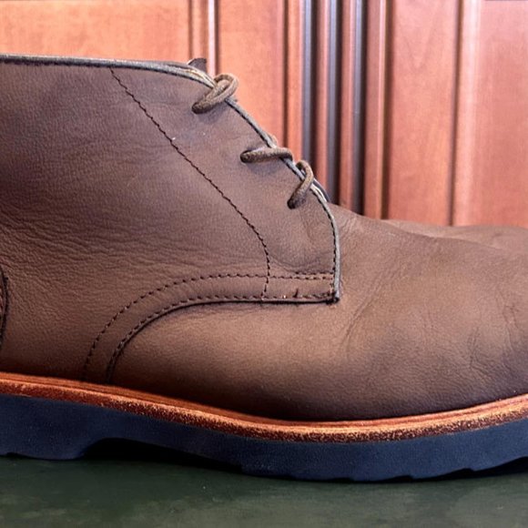 CLARKS Men\'s FULHAM HI BROWN NUBUCK LEATHER Chukka BOOTS #67498 SIZE 9.5 - NICE! main image 7